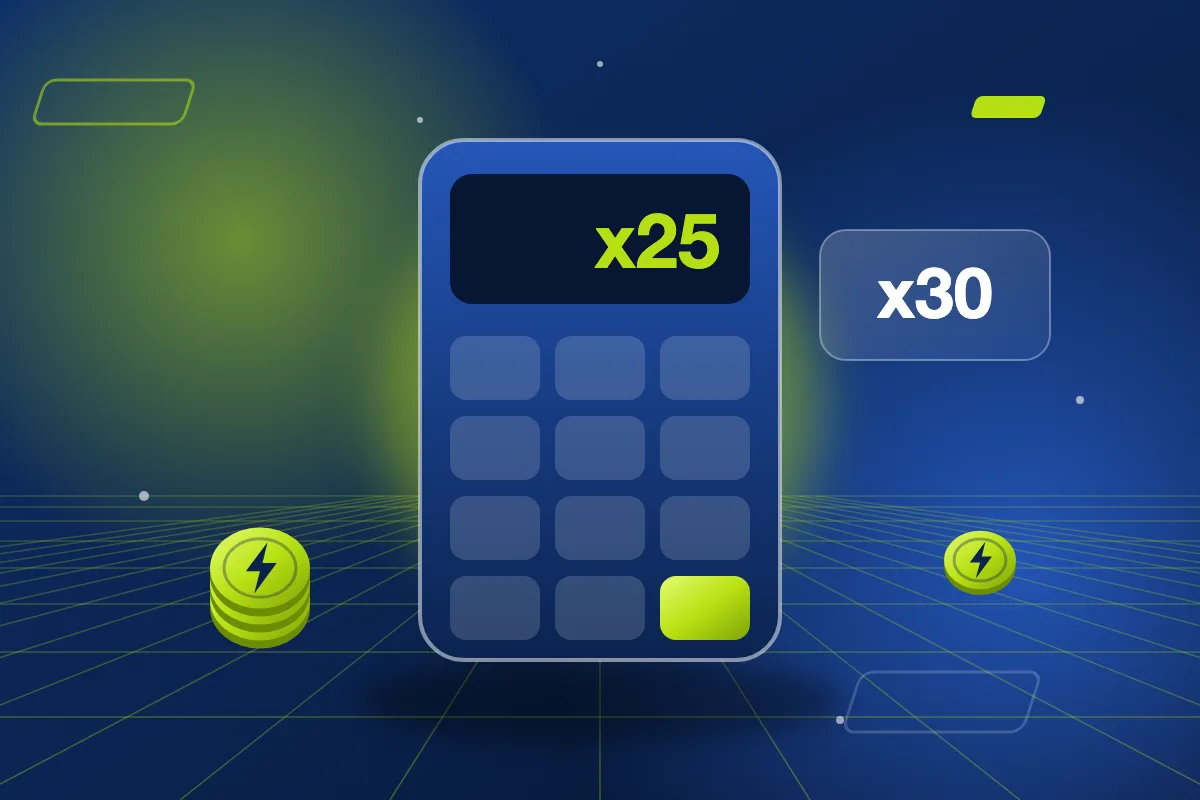 Ilustración de una calculadora con los requisitos x25 y x30
